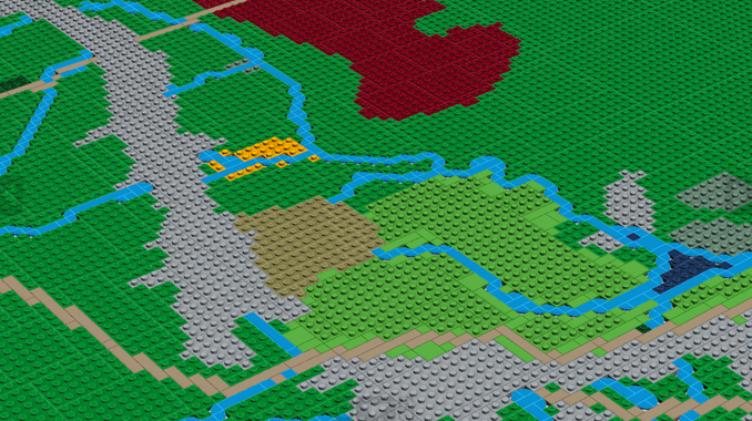 Getting started on a LEGO Middle Earth Map